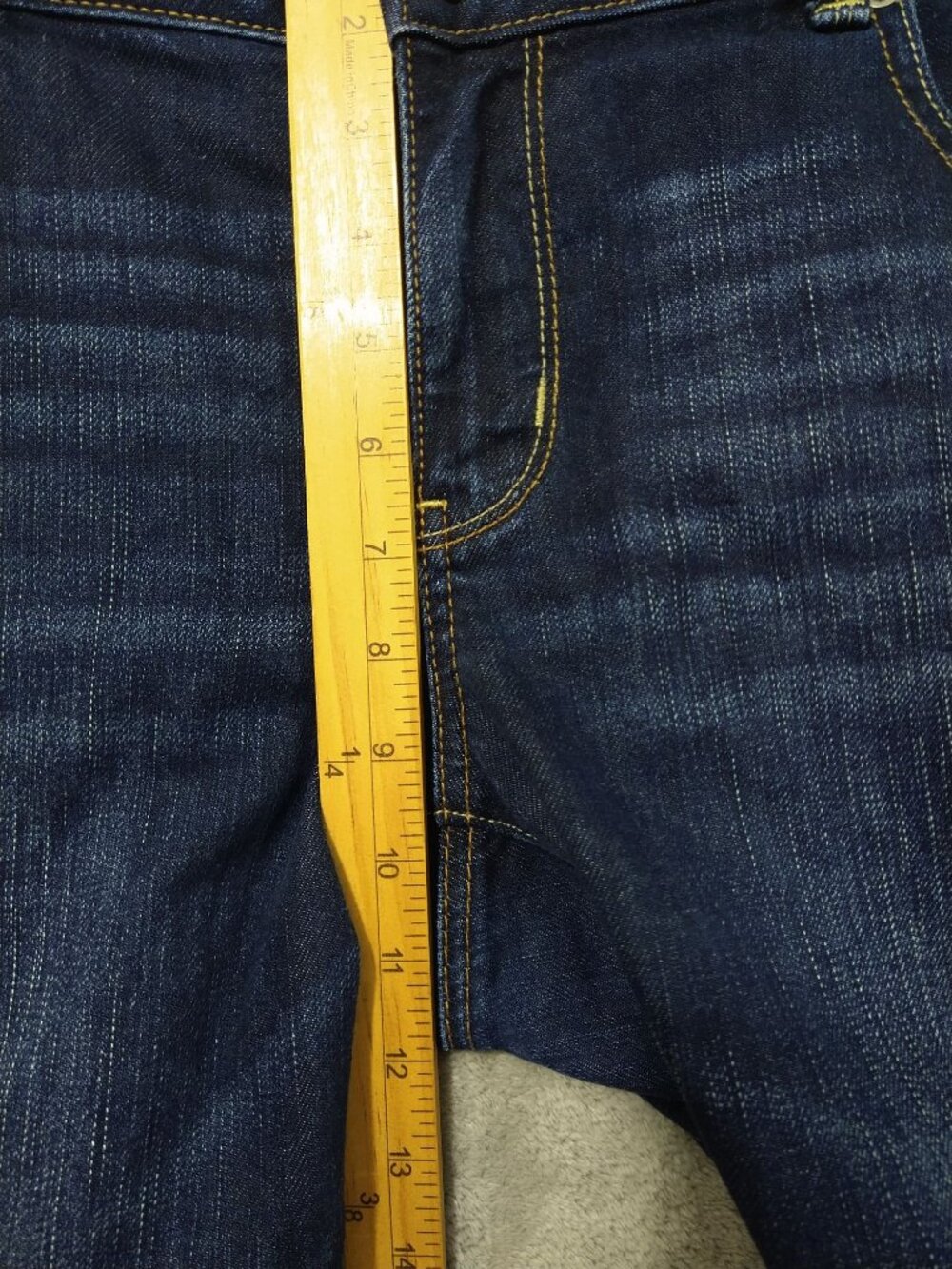 American Eagle Jeans Womens 16 Blue Denim Artist Crop Dark Wash Mid Rise Stretch - Picture 4 of 10